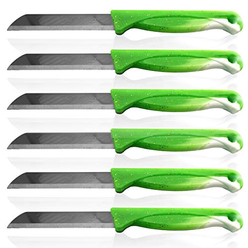 Solingen Obstmesser Schälmesser Gemüsemesser Allzweckmesser Edelstahl Messer rostfrei Küchenmesser Tafelbesteck Messerset Alltagsmesser 6er Set Grün Solingen Obstmesser Schälmesser Gemüsemesser Allzweckmesser Edelstahl Messer rostfrei Küchenmesser Tafelbesteck Messerset Alltagsmesser 6er Set Grün von Solingen