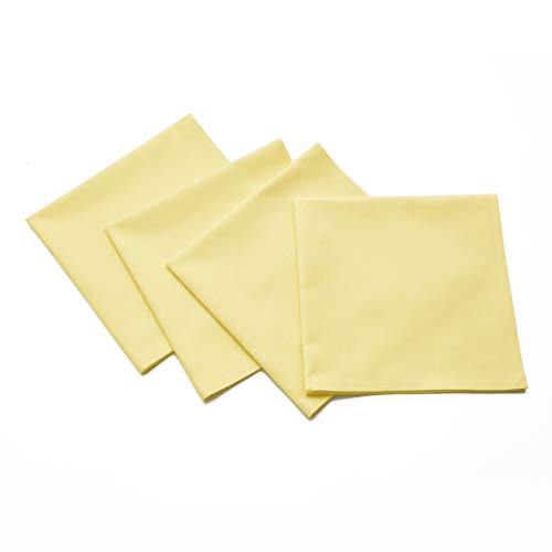Solino Home Gelbe Stoffservietten, 4 Stück, Dru Baumwollleinen, Dinnerservietten, 50,8 x 50,8 cm, für den Sommer, handgefertigt und maschinenwaschbar von Solino Home