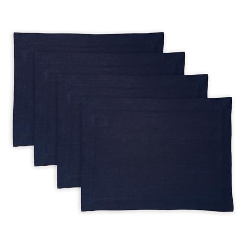 Solino Home Indigo Navy Leinen Platzsets 35.6x48.8 cm,100% reines Leinen Stoff Platzsets für Frühling,Sonoma Prewashed Platzsets 4er Set,Handgefertigt aus europäischem Flachs und maschinenwaschbar Solino Home Indigo Navy Leinen Platzsets 35.6x48.8 cm,100% reines Leinen Stoff Platzsets für Frühling,Sonoma Prewashed Platzsets 4er Set,Handgefertigt aus europäischem Flachs und maschinenwaschbar von Solino Home