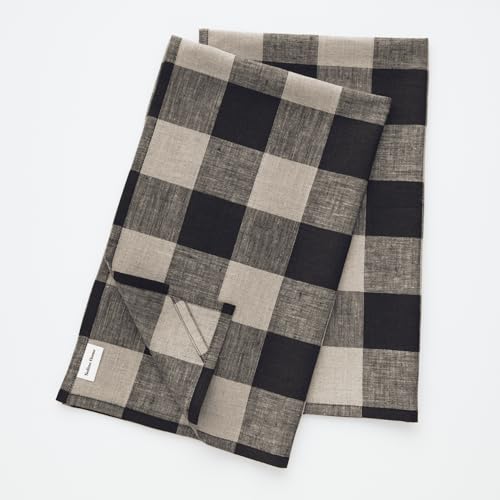 Solino Home Küchentücher aus Leinen, 2er-Set, naturfarben und schwarz, 41,9 x 66,5 cm, 100 % reines Leinen, Büffelkaro, Küchen-/Geschirrtücher, maschinenwaschbar und handgefertigt aus europäischem Solino Home Küchentücher aus Leinen, 2er-Set, naturfarben und schwarz, 41,9 x 66,5 cm, 100 % reines Leinen, Büffelkaro, Küchen-/Geschirrtücher, maschinenwaschbar und handgefertigt aus europäischem von Solino Home