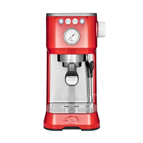 Solis Espressomaschine Barista Perfetta Plus 1170 - Siebträgermaschine - Manometer - Dampf-/Heißwasserdüse - Temperaturregler - 54 mm Siebträger - Doppelauslauf - Rot Solis Espressomaschine Barista Perfetta Plus 1170 - Siebträgermaschine - Manometer - Dampf-/Heißwasserdüse - Temperaturregler - 54 mm Siebträger - Doppelauslauf - Rot von Solis