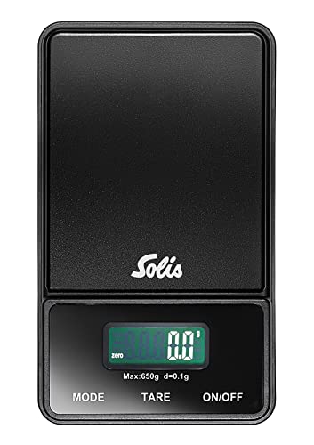 Solis Digital Pocket Scale 1030 Waage - Küchenwaage Digital - Feinwaage - Kompakte Küchenwaage / Espresso Waage - Max. 650 Gramm - Automatische Abschaltung Nach 60 Sekunden - Verschiedene Maßeinheiten von Solis