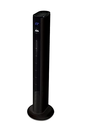 Solis Easy Breezy 757 Ventilator Leise - Turmventilator - Ventilator mit Fernbedienung und Temperaturanzeige - Eingebauter Staubfilter - 96 cm Höhe - Schwarz von Solis