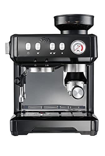 Solis Espressomaschine Grind & Infuse Compact 1018 - Siebträgermaschine - Manometer - Dampf-/Heißwasserdüse - Temperaturregler - 51 mm Siebträger - Doppelauslauf - Schwarz Solis Espressomaschine Grind & Infuse Compact 1018 - Siebträgermaschine - Manometer - Dampf-/Heißwasserdüse - Temperaturregler - 51 mm Siebträger - Doppelauslauf - Schwarz von Solis