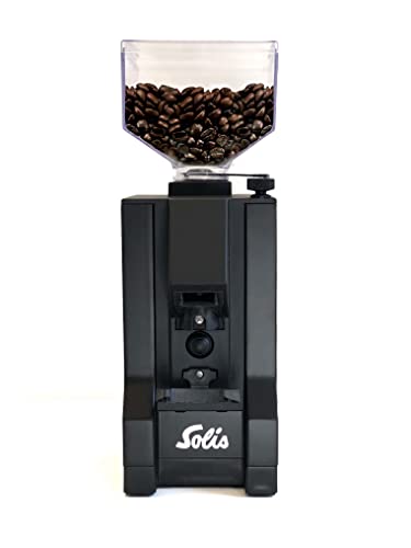 Solis Eureka Mignon Mühle 1663 Kaffeemühle Elektrisch - Coffee Grinder - 22 Mahlstufen - Kompaktes Design - 250g Fassungsvermögen - Schwarz von Solis