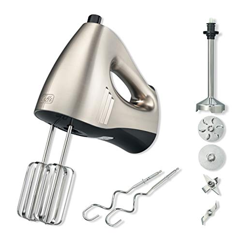 Solis Hand & Stick Mixer 8371 - Handmixer und Stabmixer - 16 Geschwindigkeitsstufen - Inkl. Schneebesen, Knethaken, Mixstab mit 4 Aufsätzen, Mixbecher und Aufbewahrungsbox von Solis