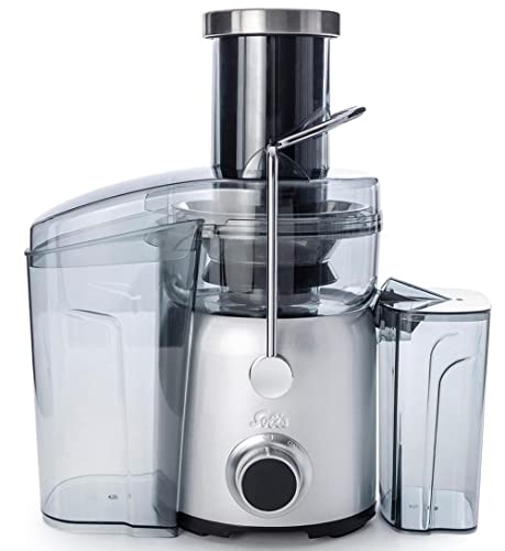 Solis Juice Fountain Compact 8451 Entsafter Gemüse und Obst - Saftpresse - Leistungsstarker Saft- und Suppenmixer - 4 Geschwindigkeitsstufen - Leicht zu Reinigen - Edelstahl von Solis