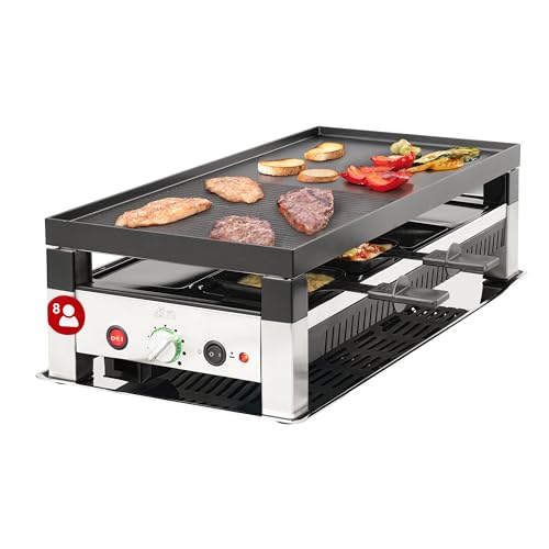 Solis Raclette Tischgrill 5-in-1 mit Grillplatte & Crêpe-Funktion – 1200W Ober- & Unterhitze, Antihaft, 8 Pfännchen, Mini-Pizza & Raclette Genuss für Familie & Freunde Solis Raclette Tischgrill 5-in-1 mit Grillplatte & Crêpe-Funktion – 1200W Ober- & Unterhitze, Antihaft, 8 Pfännchen, Mini-Pizza & Raclette Genuss für Familie & Freunde von Solis