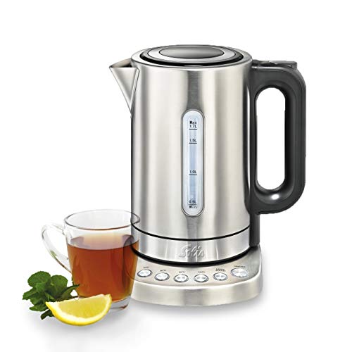 Solis Wasserkocher Vario Temp Kettle 5516 - Wasserkocher mit programmierbarer Temperatureinstellung - Teekocher - Mit Warmhaltefunktion - Kalkfilter herausnehmbar - 1,7 L von Solis