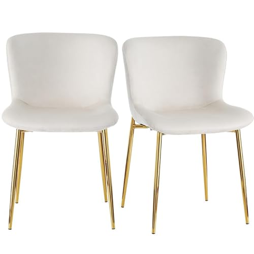 Solisburne Esszimmerstuhl im 2er Set, Polsterstuhl mit Samt Sessel mit Metallbeine, Gepolstert Relaxsessel Schalenstuhl für Restaurants, Wohnzimmer und Cafés, Beige Samt Modern Solisburne Esszimmerstuhl im 2er Set, Polsterstuhl mit Samt Sessel mit Metallbeine, Gepolstert Relaxsessel Schalenstuhl für Restaurants, Wohnzimmer und Cafés, Beige Samt Modern von Solisburne