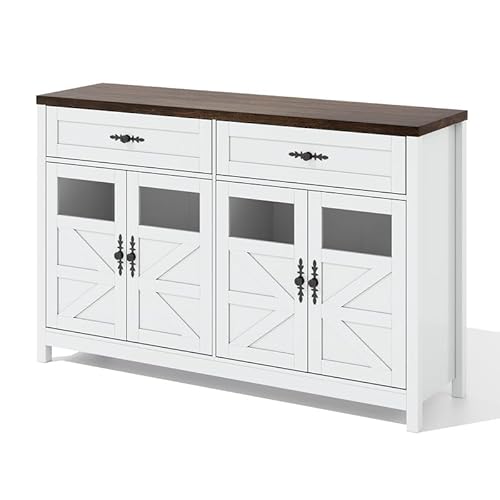 Solisburne Küchenschrank, Sideboard 140 cm mit 4 Türen und 2 Schublad Kommode mit Verstellbaren Einlegeböden Buffetschrank Standschrank Anrichte Schrank für Wohnzimmer Esszimmer, Weiß 140 x 39 x 90 Solisburne Küchenschrank, Sideboard 140 cm mit 4 Türen und 2 Schublad Kommode mit Verstellbaren Einlegeböden Buffetschrank Standschrank Anrichte Schrank für Wohnzimmer Esszimmer, Weiß 140 x 39 x 90 von Solisburne