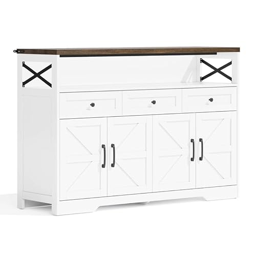 Solisburne Küchenschrank, Sideboard 140 cm mit 4 Türen und 3 Schublad Kommode mit Verstellbaren Einlegeböden Buffetschrank Standschrank Anrichte Schrank für Wohnzimmer Esszimmer, Weiß 140 x 35 x 95 Solisburne Küchenschrank, Sideboard 140 cm mit 4 Türen und 3 Schublad Kommode mit Verstellbaren Einlegeböden Buffetschrank Standschrank Anrichte Schrank für Wohnzimmer Esszimmer, Weiß 140 x 35 x 95 von Solisburne