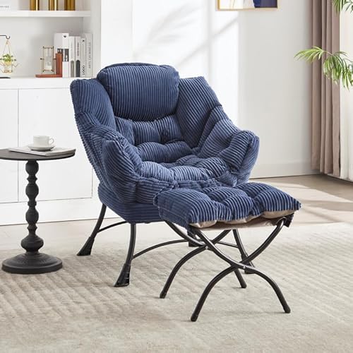 Solisburne Sessel mit Hocker,Ohrensessel mit Hocker Relaxsessel Samt Sessel Wohnzimmer Loungesessel Relaxsessel mit Armlehnen Modulares Sofa Lazy Chair,Marineblau Solisburne Sessel mit Hocker,Ohrensessel mit Hocker Relaxsessel Samt Sessel Wohnzimmer Loungesessel Relaxsessel mit Armlehnen Modulares Sofa Lazy Chair,Marineblau von Solisburne
