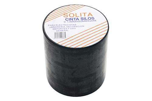 Solita 9069008020 Pack 5 Unidades Rollo Cinta, 13x80mm-20m Pack 5 Stück Rolle Silos 0,13 x 80 mm - 20 m, Schwarz von Solita