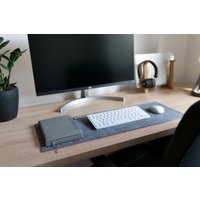 Tastaturmatte Personalisiert Filz Und Kork Schreibtischmatte Grau Home Office Natur Wolle Pad Rutschfest Designer von SolitaryDeer