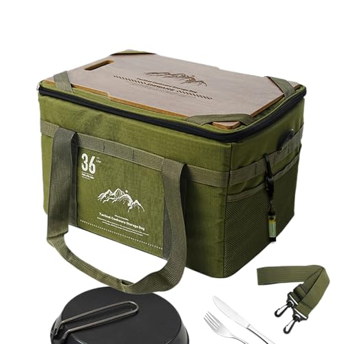 Sollee Camping Aufbewahrungsboxen - Organizer Für Campingzubehör | 36L Falbarer Aufbewahrungsbehälter Für Reisen Auto Picknick Camping Und Haushalt von Sollee
