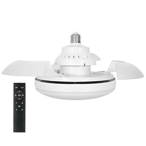 Sollee Deckenventilator Mit Licht Und Fernbedienung | Deckenventilator Mit Fernbedienung - Haushaltskühlsystem Geräuscharm Multifunktional Für Schlafzimmer Arbeitszimmer von Sollee
