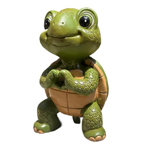 Sollee Gartenschildkröte - Garten Skulptur Schildkröte Für Außenbereich | Wohnaccessoires Rasen Deko Für Schreibtisch Innenbereich Schlafzimmer Balkon Wohnzimmer Teich Gartenbereich Terrasse von Sollee