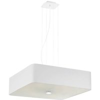 Hängelampe Stoff Glas Weiß eckig Modern blendarm Hängelampe Stoff Glas Weiß eckig Modern blendarm von Sollux