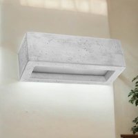 Beton Wandleuchte Up Down 30 cm eckig E27 Grau von Sollux