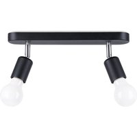 Deckenlampe 2-flammig Schwarz Metall 33 cm lang E27 Deckenlampe 2-flammig Schwarz Metall 33 cm lang E27 von Sollux