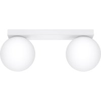 Deckenlampe Glas Metall 34,5 cm 2x G9 Weiß Kugelschirme Deckenlampe Glas Metall 34,5 cm 2x G9 Weiß Kugelschirme von Sollux