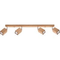 Deckenlampe Holz 4-flammig 80 cm lang wohnlich GU10 Deckenlampe Holz 4-flammig 80 cm lang wohnlich GU10 von Sollux