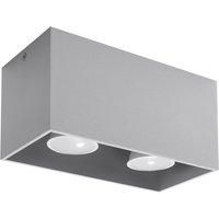 Deckenlampe Spot Aluminium eckig B:20cm Grau Modern Deckenlampe Spot Aluminium eckig B:20cm Grau Modern von Sollux