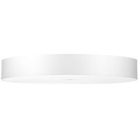 Deckenlampe groß Ø 100 cm rund Weiß blendarm Stoff Glas von Sollux