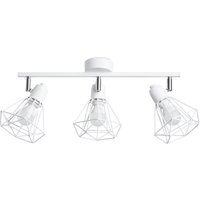 Deckenstrahler 3-flammig E27 Weiß 52 cm Retro verstellbar von Sollux