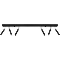 Deckenstrahler Metall 100 cm lang 6-flammig G9 Schwarz von Sollux