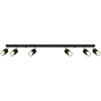 Deckenstrahler Metall Schwarz Gold 117 cm lang HAMIDE von Sollux