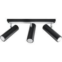 Deckenstrahler Schwarz 3-flammig GU10 Metall Spot Lampe von Sollux