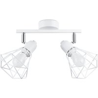 Deckenstrahler Weiß 31 cm lang verstellbar E27 Metall Deckenstrahler Weiß 31 cm lang verstellbar E27 Metall von Sollux