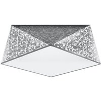 Geometrische Deckenlampe Grau gemustert B:40cm 2x E27 Geometrische Deckenlampe Grau gemustert B:40cm 2x E27 von Sollux