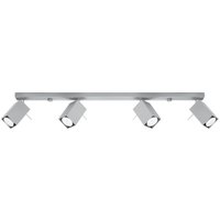 Grauer Deckenstrahler FALERIA 80 cm lang 4x GU10 von Sollux