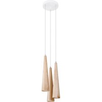 Hängelampe 3-flammig Skandinavisch Holz Schirm GU10 Hängelampe 3-flammig Skandinavisch Holz Schirm GU10 von Sollux