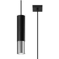 Hängelampe EDYTH Schwarz Chrom Metall Ø 5 cm schmal GU10 Hängelampe EDYTH Schwarz Chrom Metall Ø 5 cm schmal GU10 von Sollux
