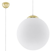 Hängelampe Glas Kugelschirm Ø 40 cm Weiß Gold E27 Hängelampe Glas Kugelschirm Ø 40 cm Weiß Gold E27 von Sollux