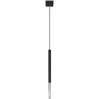 Hängelampe Metall Schwarz Chrom Ø 2,5 cm schmal Zylinder von Sollux