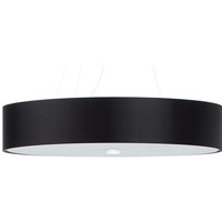 Hängelampe Modern rund Ø 80 cm groß Schwarz Stoff Glas Hängelampe Modern rund Ø 80 cm groß Schwarz Stoff Glas von Sollux