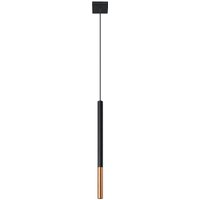 Hängelampe Schwarz Kupfer Ø 2,5 cm schmal Zylinder G9 von Sollux