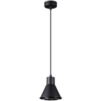 Hängelampe Schwarz Metall Ø 14 cm schlicht ES111 Retro Hängelampe Schwarz Metall Ø 14 cm schlicht ES111 Retro von Sollux