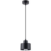 Hängelampe Schwarz  Ø 12 cm klein Metall Retro E27 von Sollux