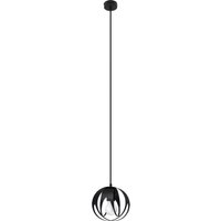 Hängelampe Schwarz Ø 16 cm rund Metall Kugel E27 von Sollux