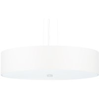 Hängelampe Stoff Glas Ø 50 cm rund Weiß 5x E27 ZIROLI von Sollux