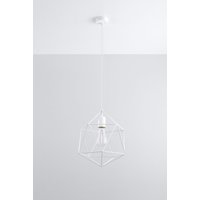 Hängelampe Weiß Draht Ø 30 cm geometrisch Retro Hängelampe Weiß Draht Ø 30 cm geometrisch Retro von Sollux