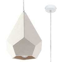 Hängelampe Weiß Keramik bemalbar geometrisch E27 von Sollux