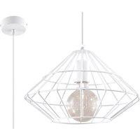 Hängelampe Weiß Metall Draht Retro geometrisch E27 Hängelampe Weiß Metall Draht Retro geometrisch E27 von Sollux