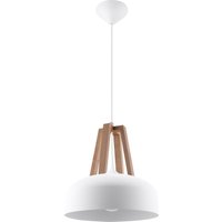 Hängeleuchte Weiß Ø30cm rund Retro vielseitig MANILIA von Sollux